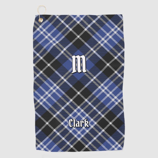 Clan Clark Tartan Golf Towel (Front)
