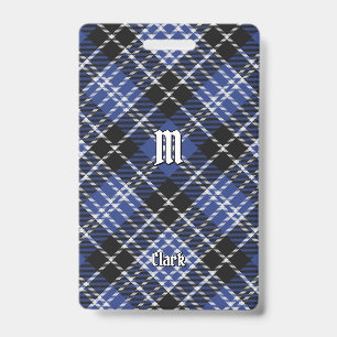 Clan Clark Tartan ID Badge