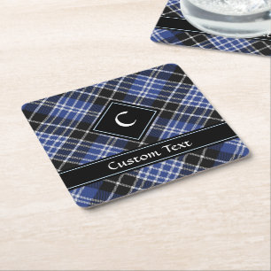 Clan Clark Tartan Square Paper Coaster