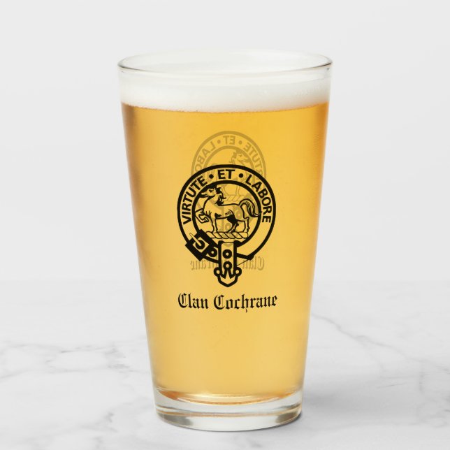 Clan Cochrane Crest Badge Glass (Front Filled)