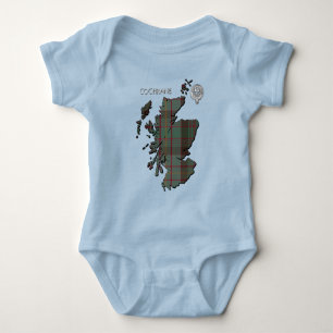 Clan Cochrane Crest & Hunting Tartan Baby Bodysuit