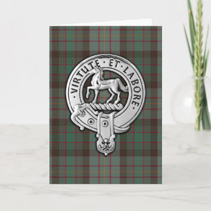 Clan Cochrane Crest & Hunting Tartan Card