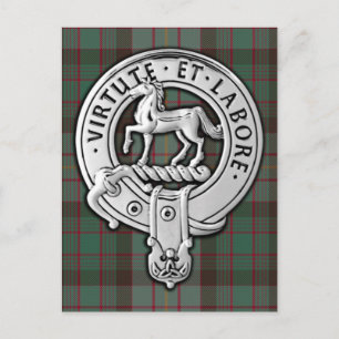 Clan Cochrane Crest & Hunting Tartan Postcard