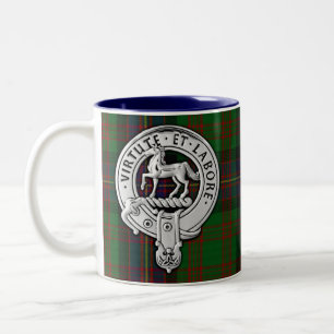 Clan Cochrane Crest & Tartan Two-Tone Coffee Mug