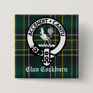 Clan Cockburn Crest Badge and Tartan
