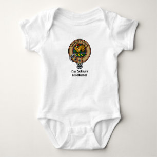Clan Cockburn Crest over Tartan Baby Bodysuit