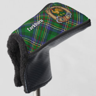 Clan Cockburn Crest over Tartan Golf Head Cover
