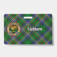 Clan Cockburn Crest over Tartan