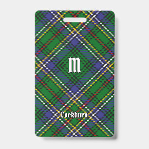 Clan Cockburn Tartan ID Badge