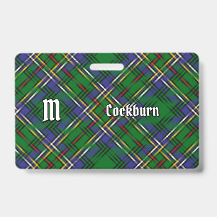 Clan Cockburn Tartan ID Badge