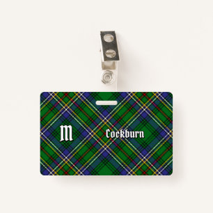 Clan Cockburn Tartan ID Badge