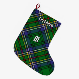 Clan Cockburn Tartan Large Christmas Stocking