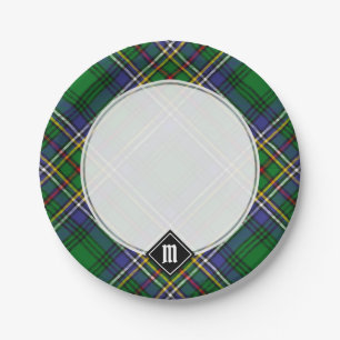 Clan Cockburn Tartan Paper Plate
