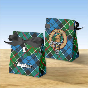 Clan Colquhoun Crest over Tartan Favour Box