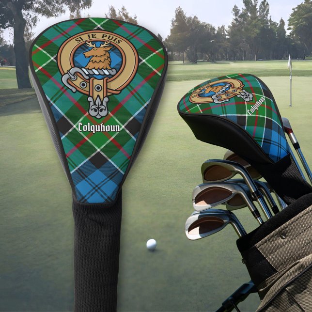 Clan Colquhoun Crest over Tartan Golf Head Cover (Creator Uploaded)