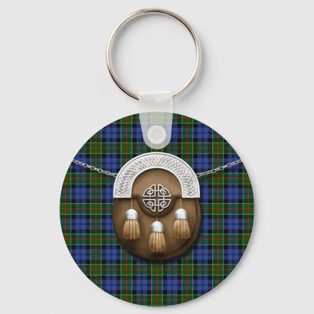 Clan Colquhoun Tartan And Sporran Key Ring (Front)