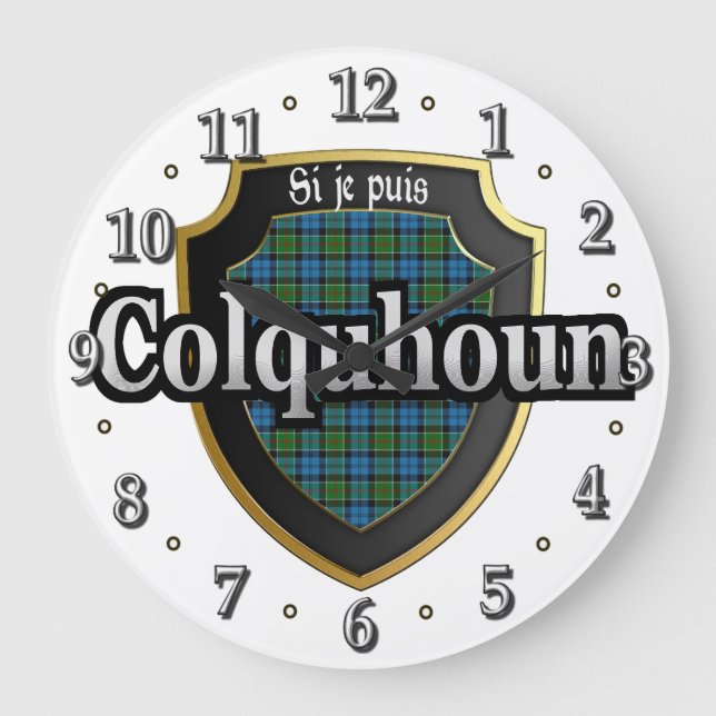 Clan Colquhoun Tartan Scottish Dream Clock (Front)