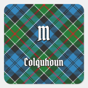 Clan Colquhoun Tartan Square Sticker