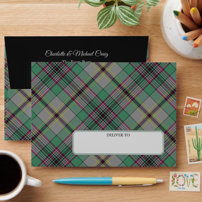 Clan Craig Tartan Envelope (Desk)
