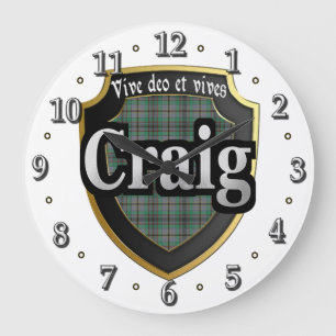 Clan Craig Tartan Scottish Dream Clock