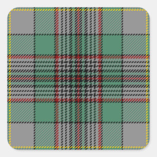 Clan Craig Tartan Square Sticker