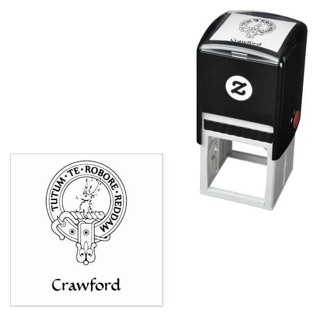 Clan Crawford Crest  Self-inking Stamp (In Situ)