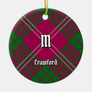 Clan Crawford Tartan Ceramic Ornament