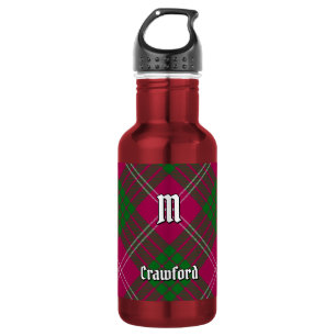 Clan Crawford Tartan Stainless Steel Water Bottle