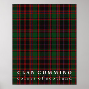 Clan Cumming Colours of Scotland Tartan Poster