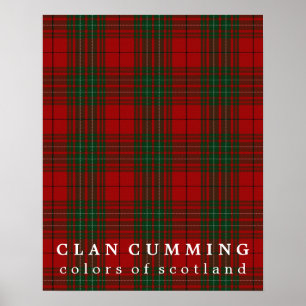 Clan Cumming Colours of Scotland Tartan Poster