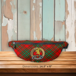 Clan Cumming Crest over Tartan Bum Bags