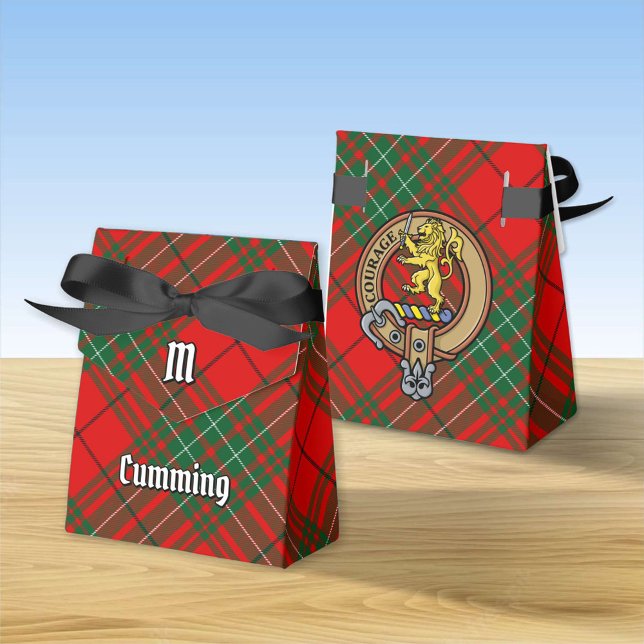 Clan Cumming Crest over Tartan Favour Box (Creator Uploaded)