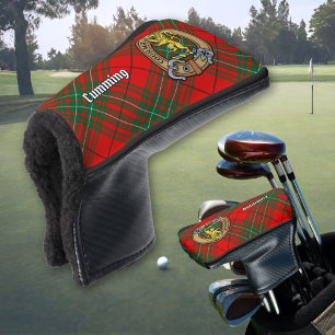Clan Cumming Crest over Tartan Golf Head Cover