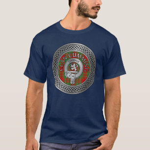 Clan Cumming Crest & Tartan Knot T-Shirt