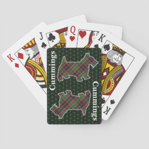 Clan Cumming Hunting Tartan Scottish Terrier Playing Cards