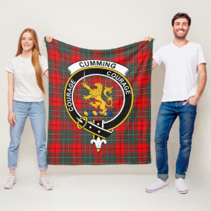 Clan Cumming Modern Tartan Plaid Fleece Blanket