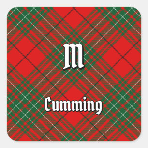 Clan Cumming Tartan Square Sticker