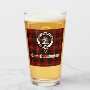 Clan Cunningham Badge & Tartan  Glass