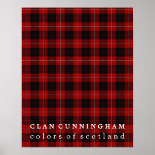 Clan Cunningham Colours of Scotland Tartan Poster