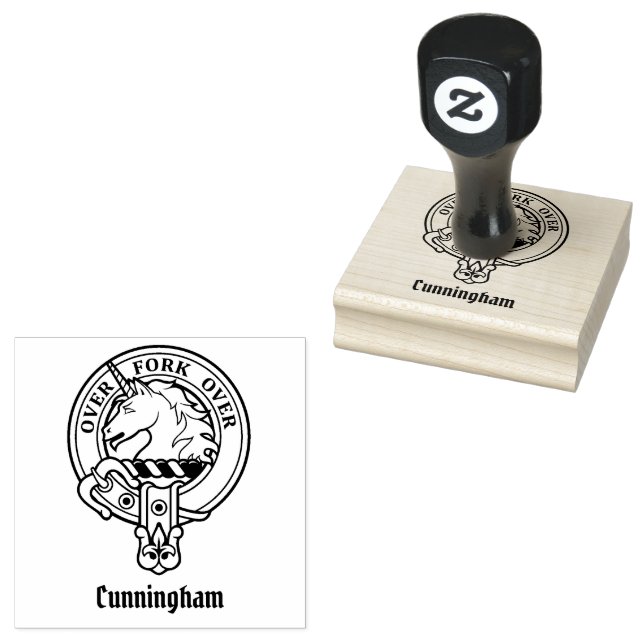 Clan Cunningham Crest Rubber Stamp (Stamped)