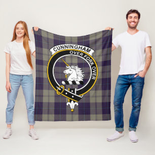 Clan Cunningham Dress Blue Dancers Tartan Plaid Fleece Blanket