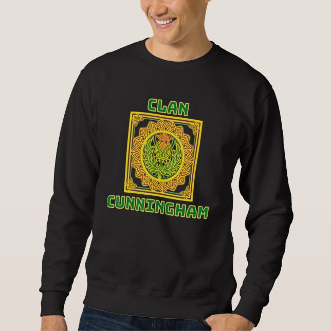 Clan Cunningham Scottish Celtic Thistle Sweatshirt (Front)