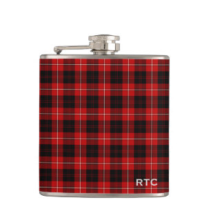 Clan Cunningham Tartan Monogrammed Hip Flask