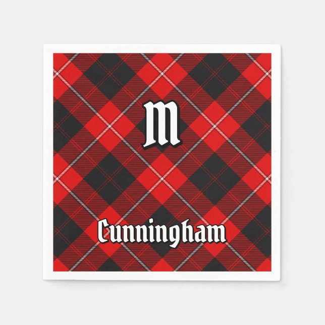 Clan Cunningham Tartan Napkin (Front)