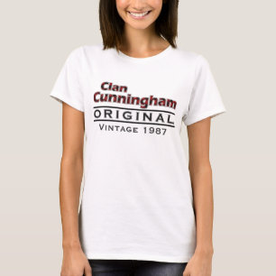 Clan Cunningham Vintage Customise Your Birthyear T-Shirt