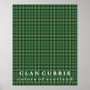 Clan Currie Colours of Scotland Tartan Poster