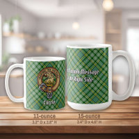 Clan Currie Lion Crest over Tartan