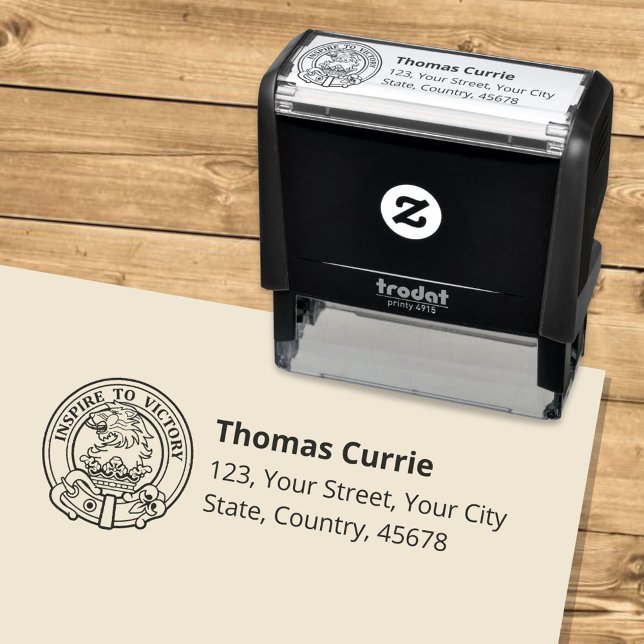 Clan Currie Lion Crest Self-inking Stamp (Creator Uploaded)