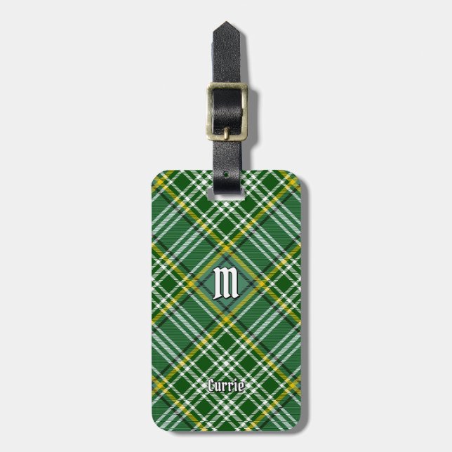 Clan Currie Tartan Luggage Tag (Front Vertical)