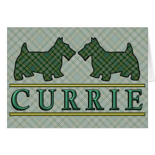 Clan Currie Tartan Scottie Dogs